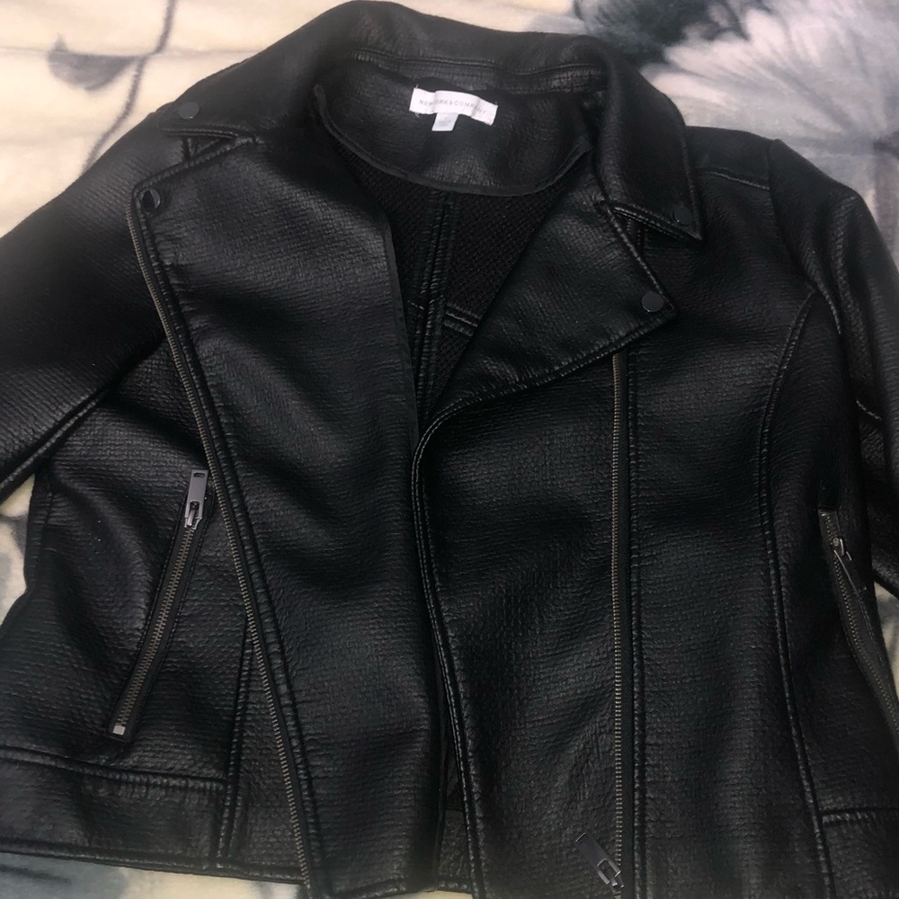 New York & Co. Faux Leather Moto Jacket